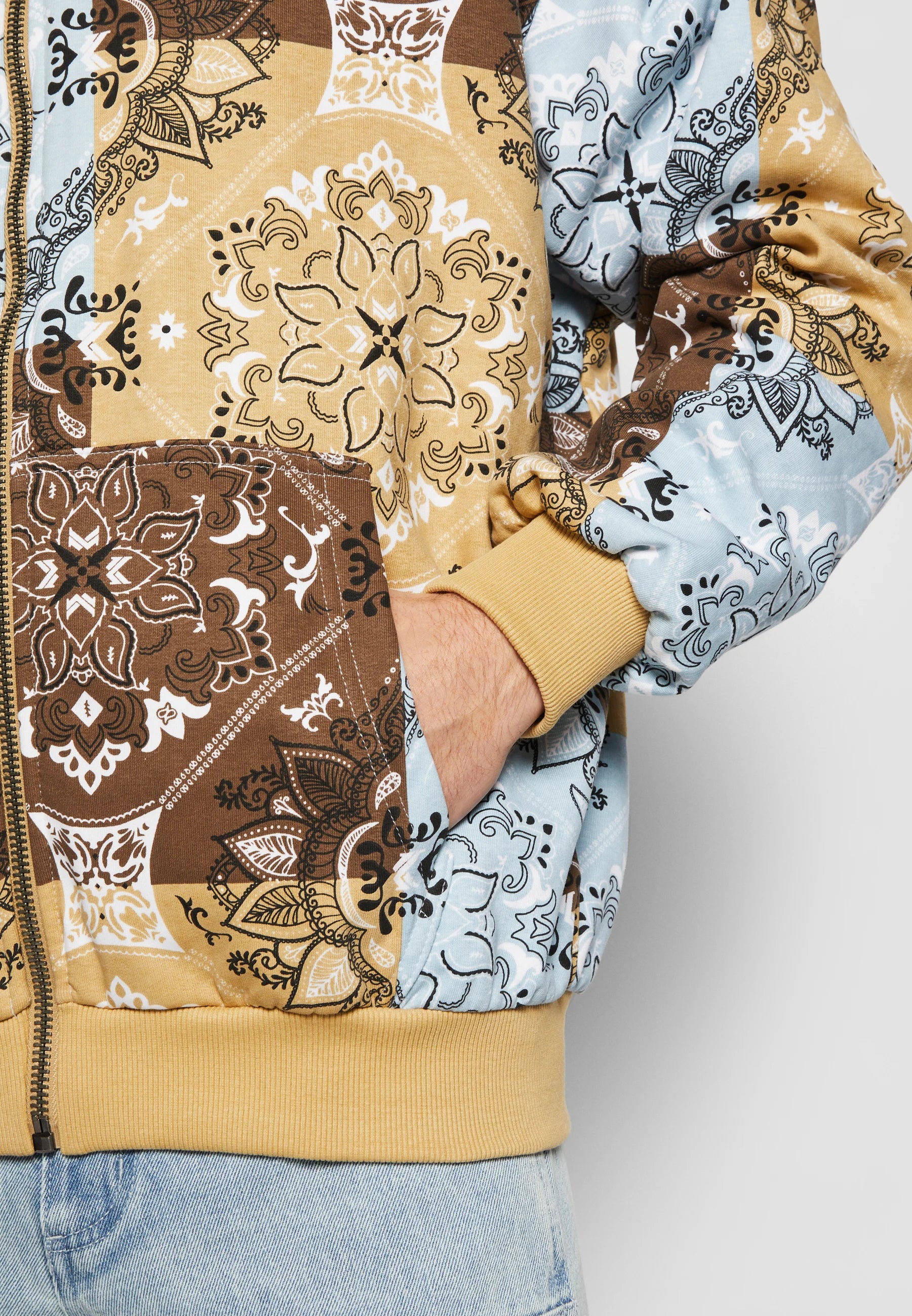 CHEST SIGNATURE OS PAISLEY FULL ZIP - Zip-up sweatshirt - sand multicolor