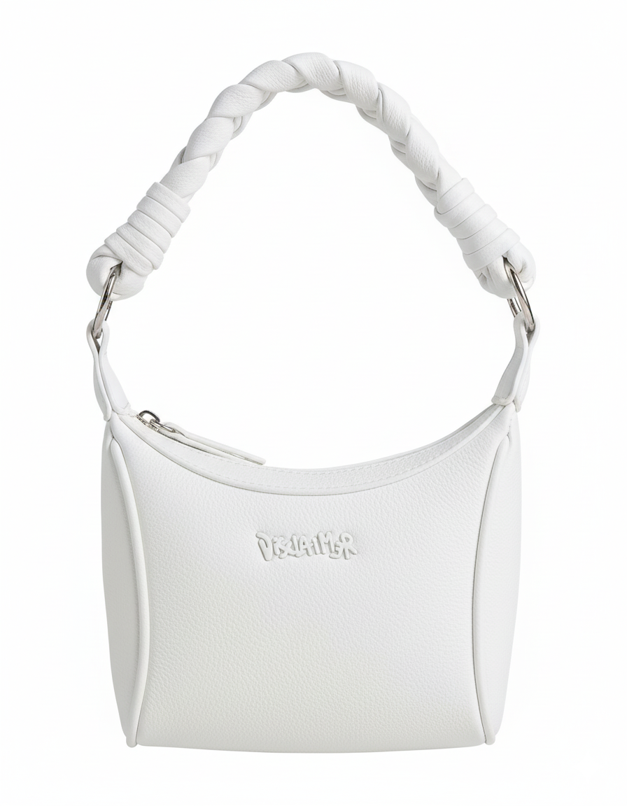 Borsa MINI Bianca Disclaimer con manico e tracolla