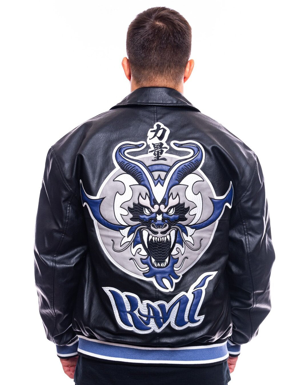 KK BOLD FULL DRAGON COLLEGE JACKET BLACK