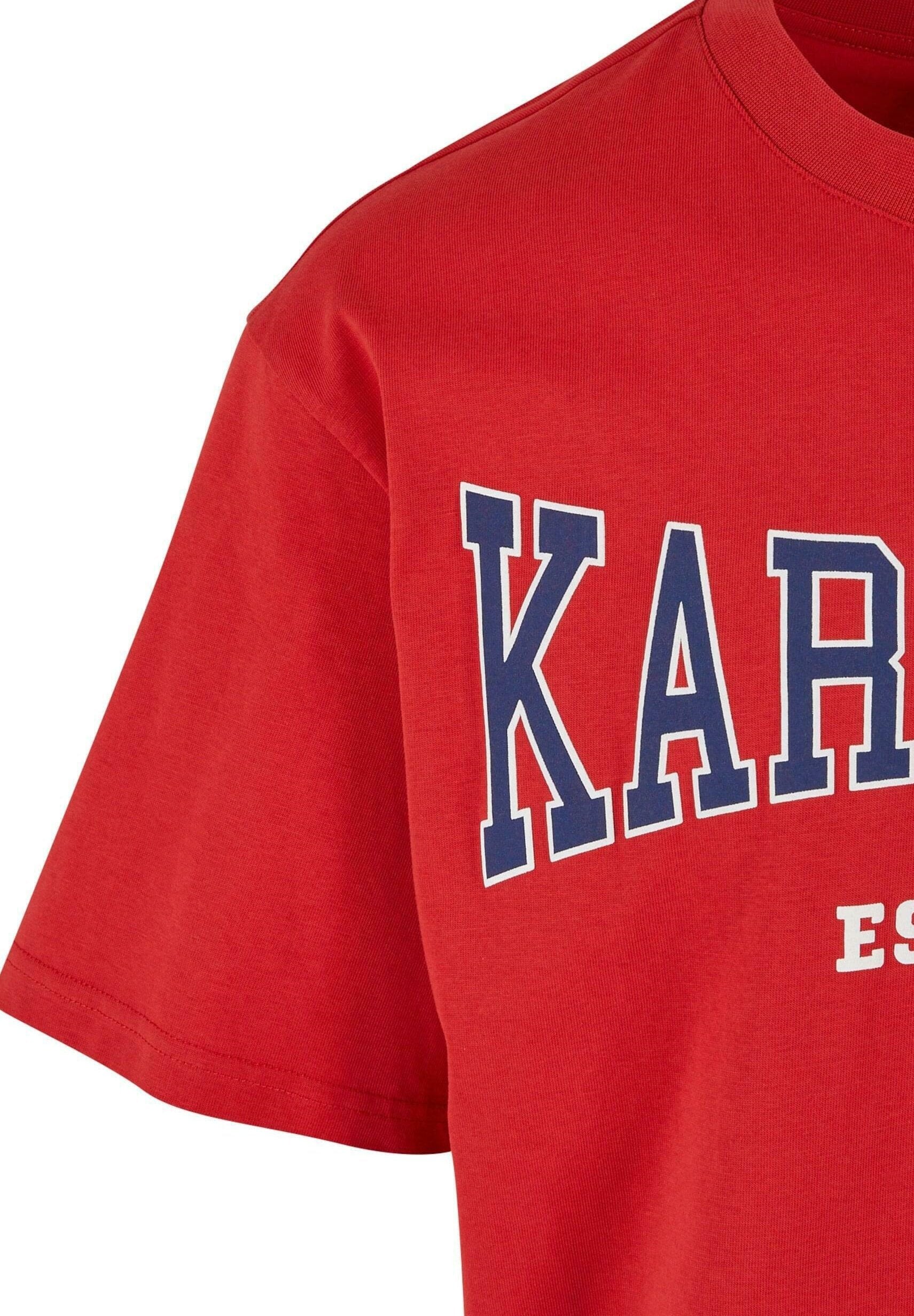 WOVEN RETRO SPLIT - T-shirt con stampa - red sand