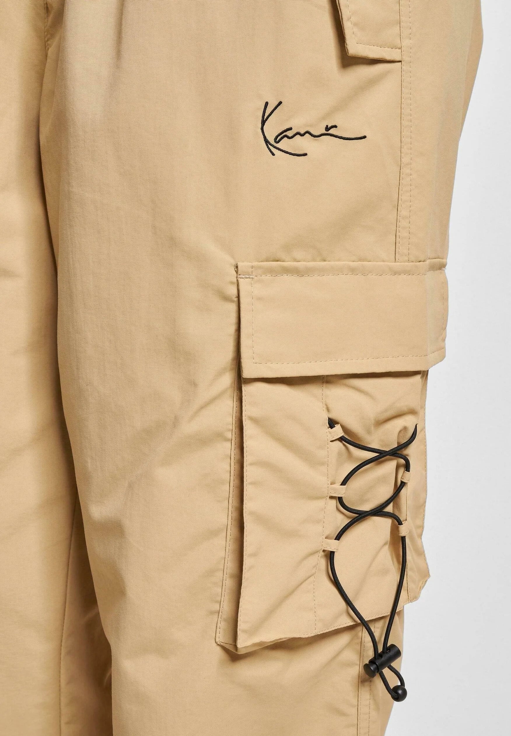 SMALL SIGNATURE WIDE PARACHUTE - Pantaloni cargo - sand