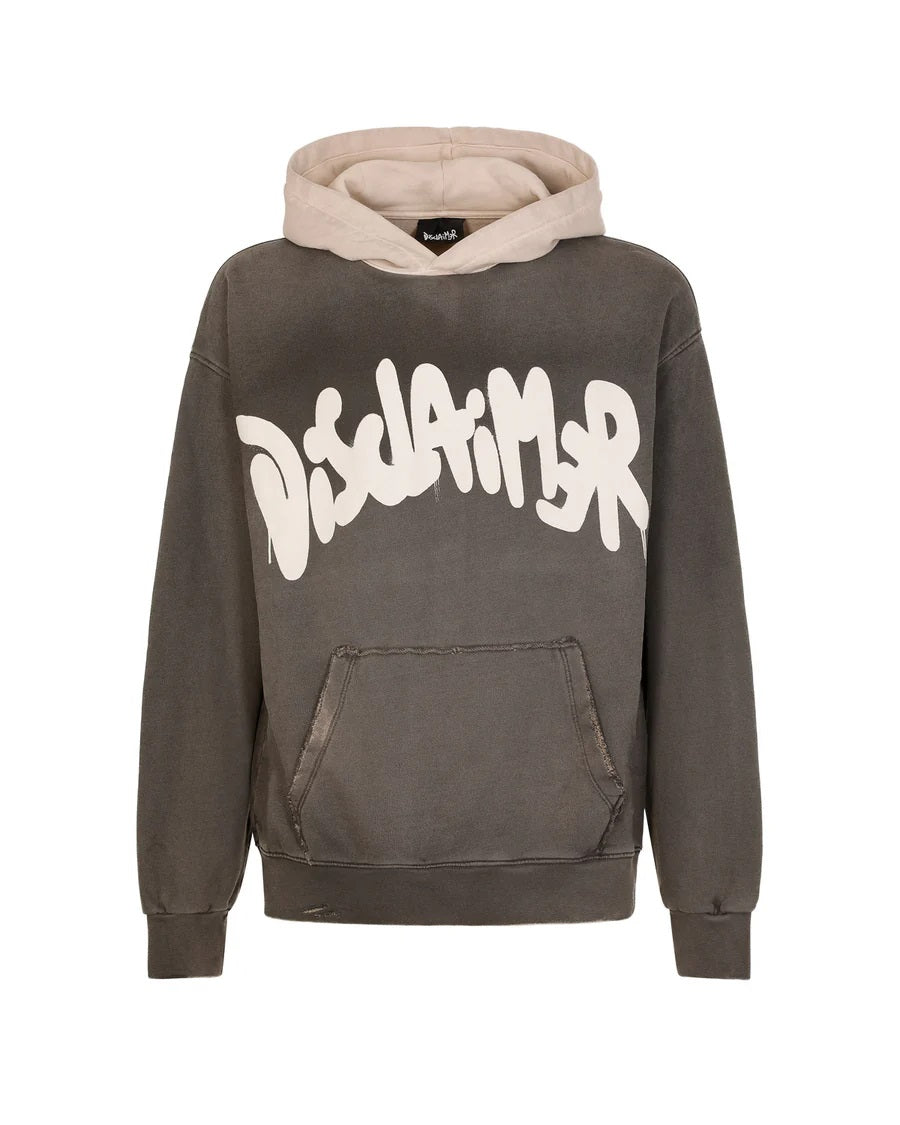 Felpa DISCLAIMER uomo tinto in capo nero