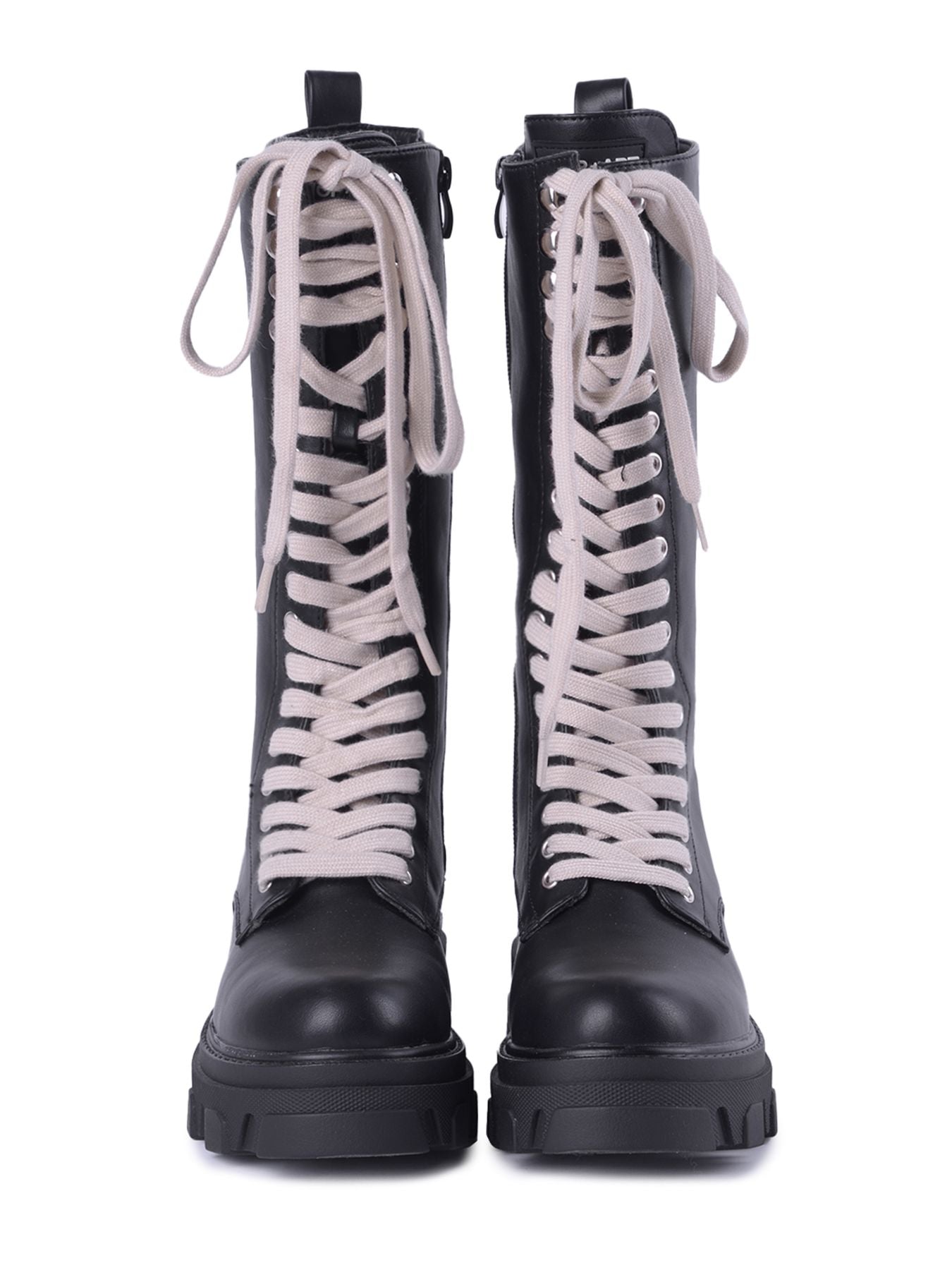 Stivali stringati lacci bianchi - Shop Art