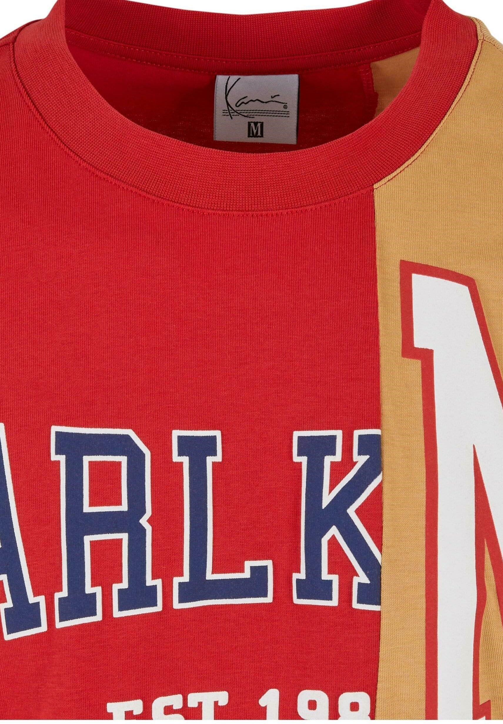 WOVEN RETRO SPLIT - T-shirt con stampa - red sand