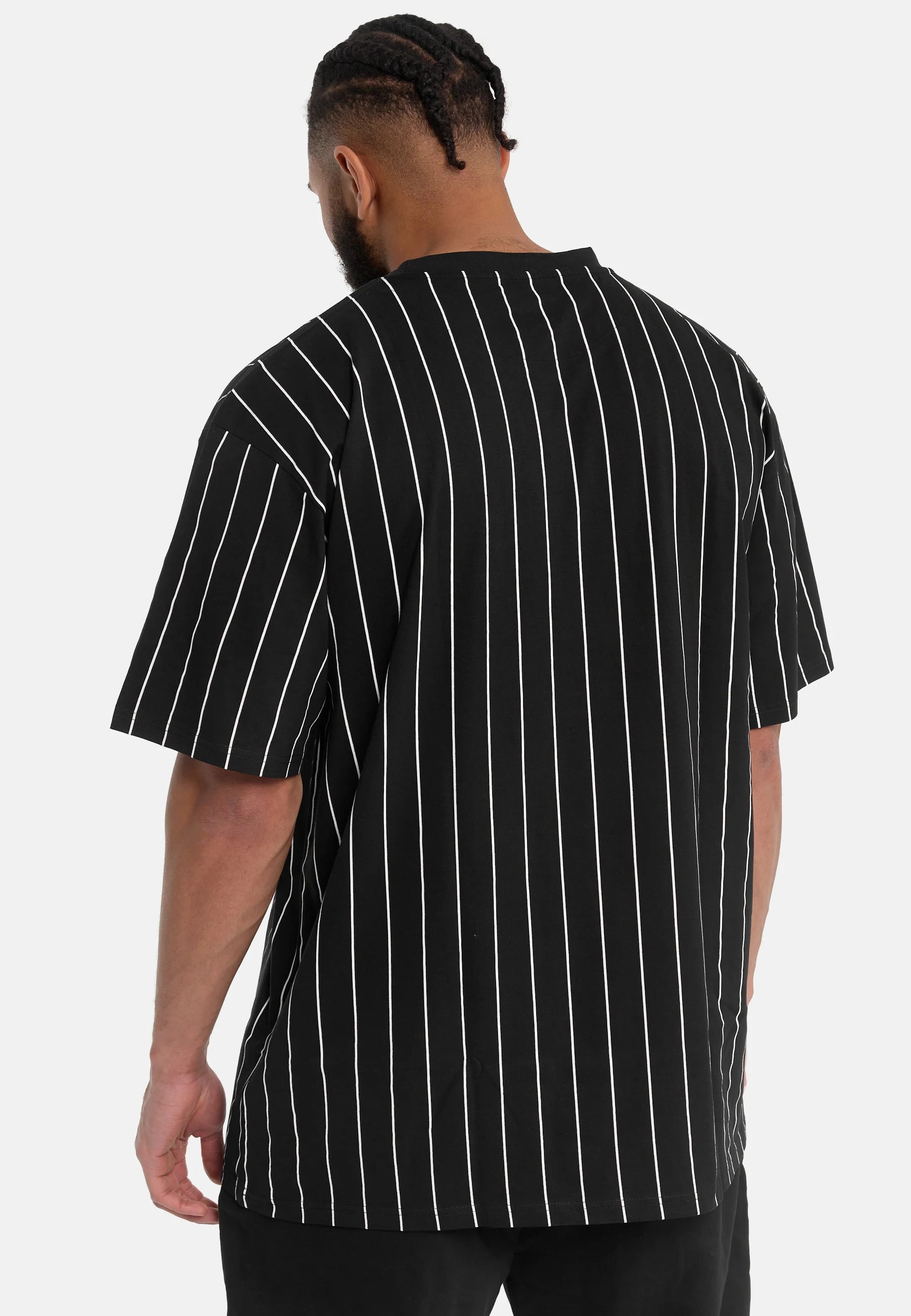 SMALL SIGNATURE PINSTRIPE TEE - T-shirt con stampa - black