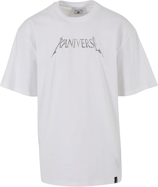 Karl Kani Herren KM231-011-1 KK Woven Signature Metaverse Tee White