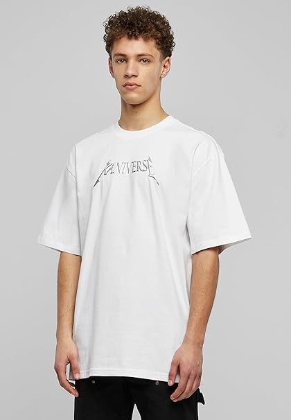 Karl Kani Herren KM231-011-1 KK Woven Signature Metaverse Tee White