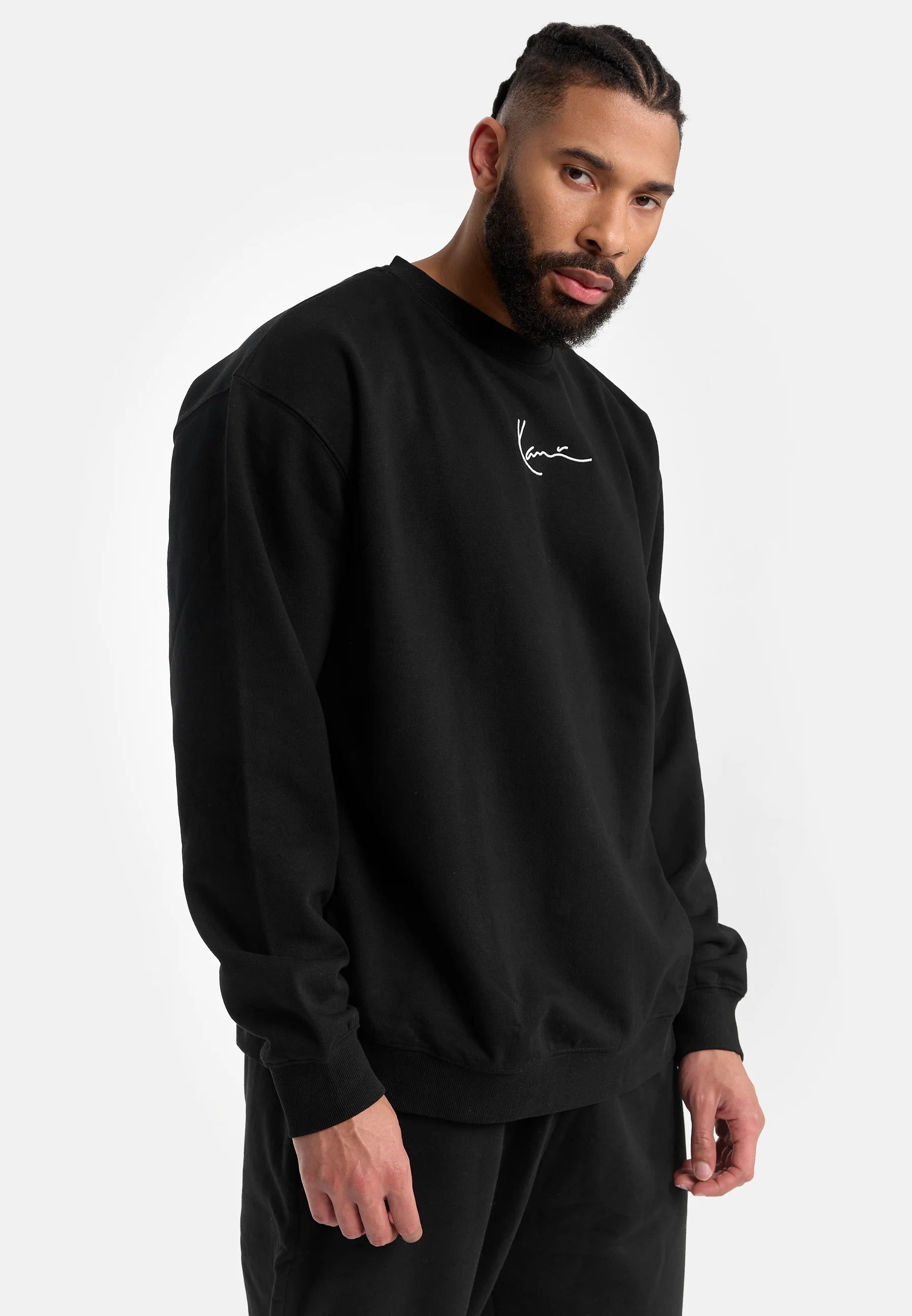 KARL KANI - SMALL SIGNATURE CREW - Felpa - black