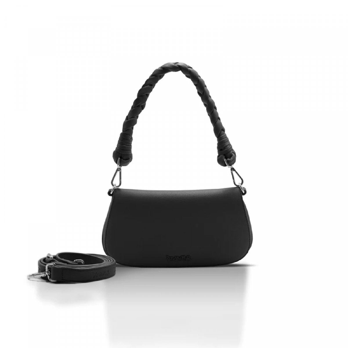 BORSA MINI CON MANICO INTRECCIATO NERO DONNA DISCLAIMER