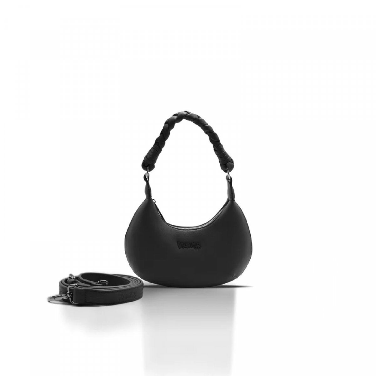 MINI HOBO CON MANICO INTRECCIATO NERO DONNA DISCLAIMER DSAS240105