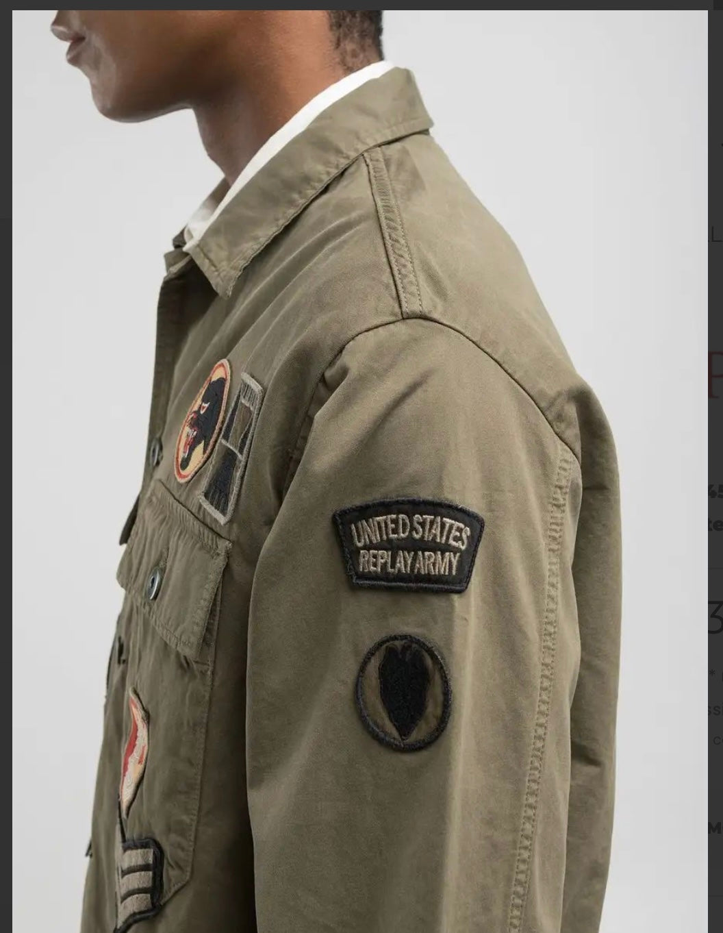 Replay Camicia - olive green militare