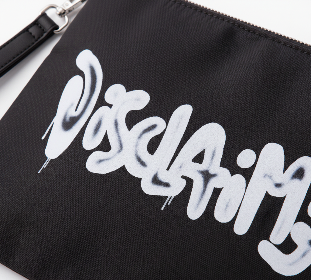 DISCLAIMER POCHETTE CON LOGO GRAFFITI - NERA