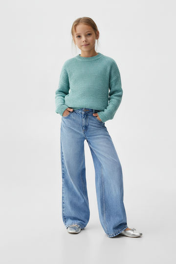 ONLY Kids - pullover glitter azzurro