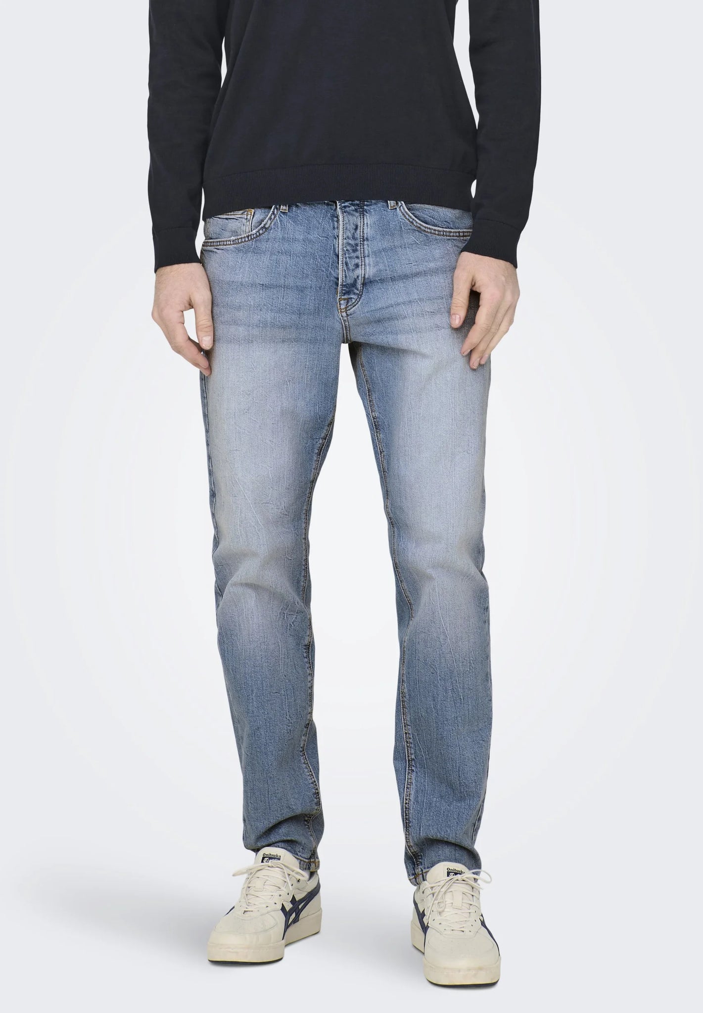 ONSAVI COMFORT - Jeans a sigaretta - light blue denim
