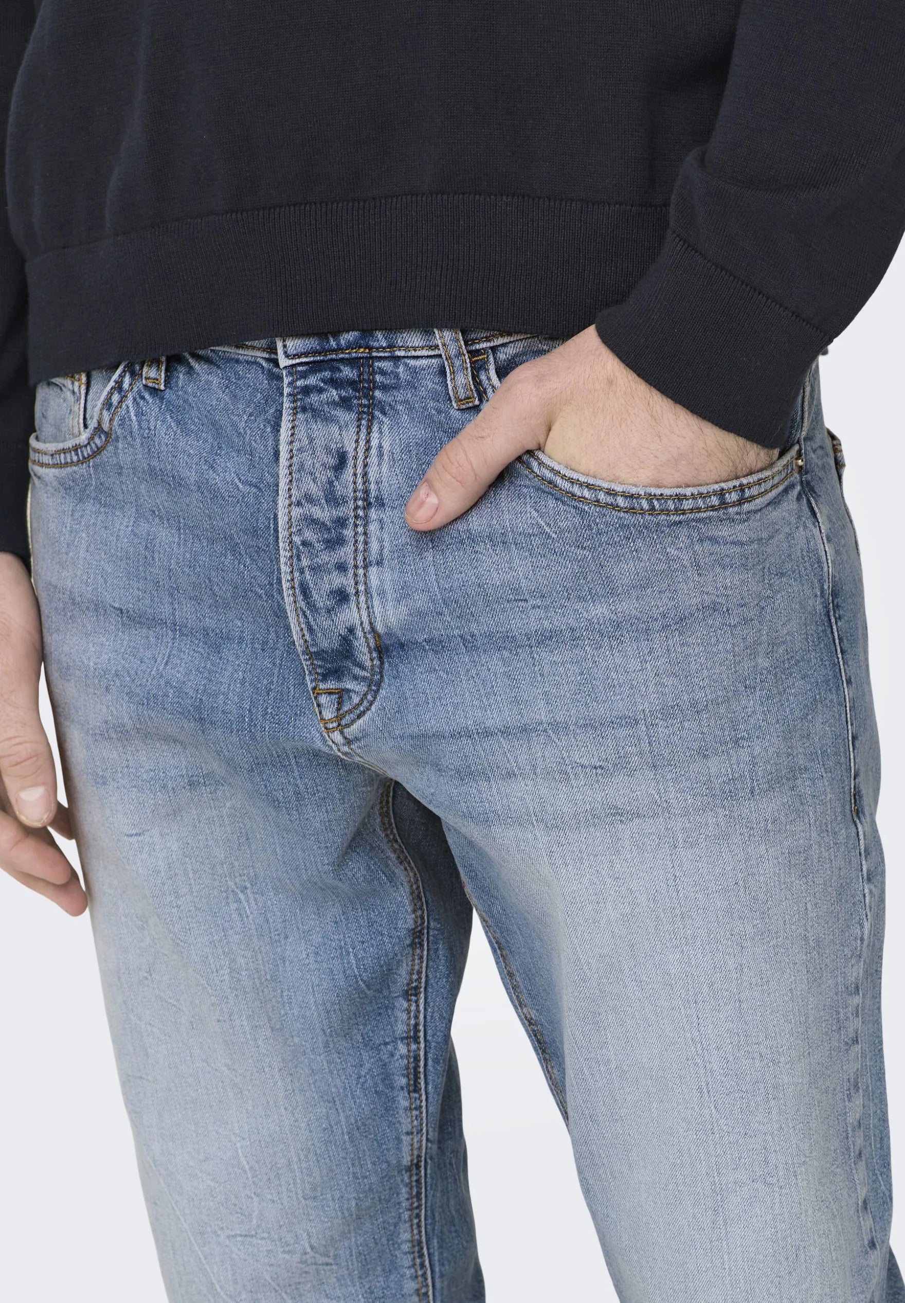 ONSAVI COMFORT - Jeans a sigaretta - light blue denim