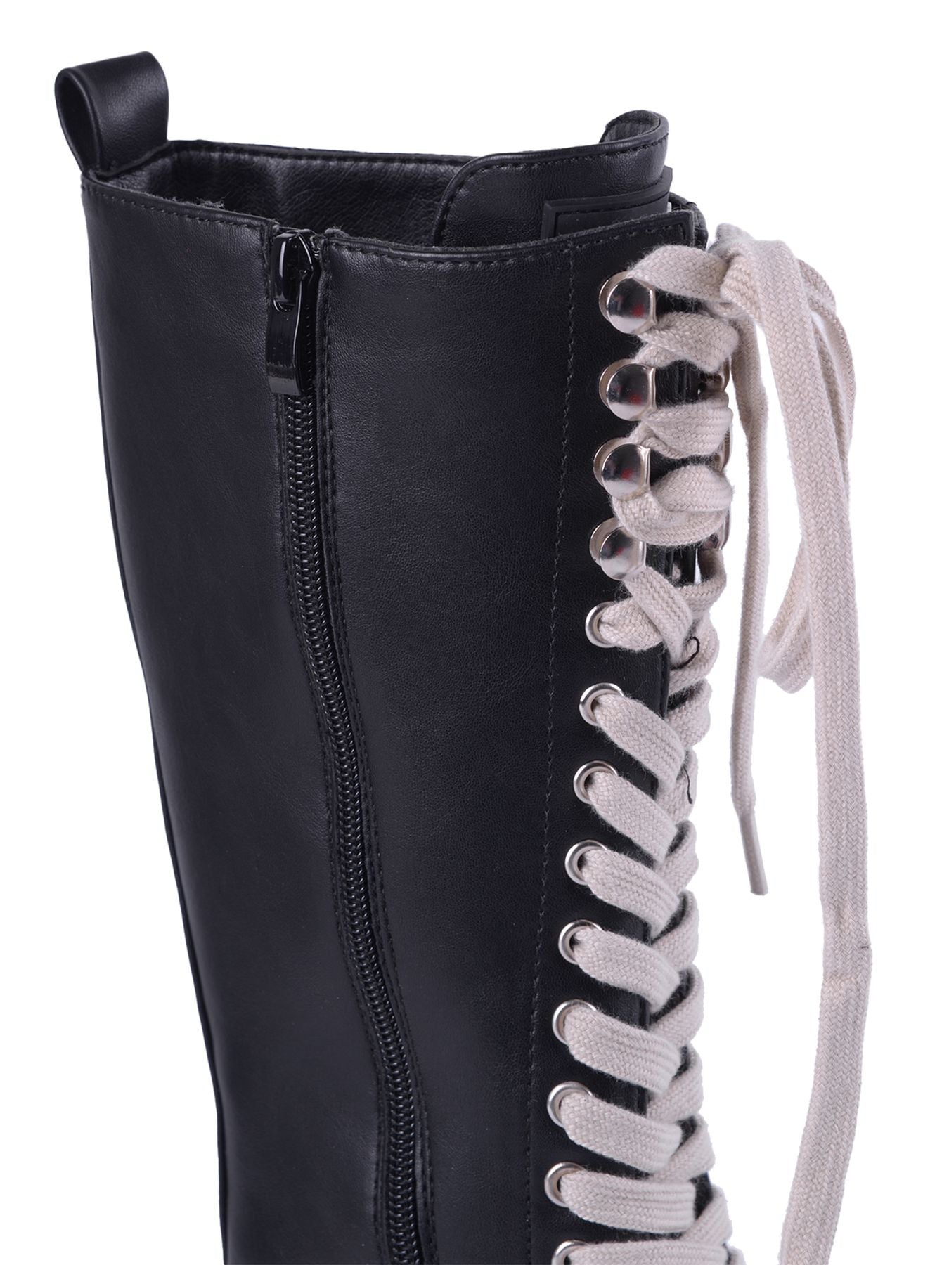 Stivali stringati lacci bianchi - Shop Art