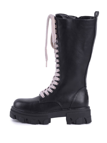 Stivali stringati lacci bianchi - Shop Art