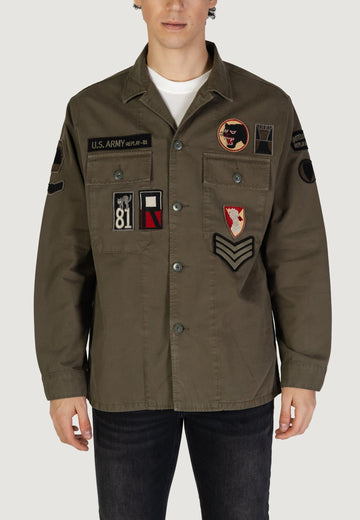 Replay Camicia - olive green militare