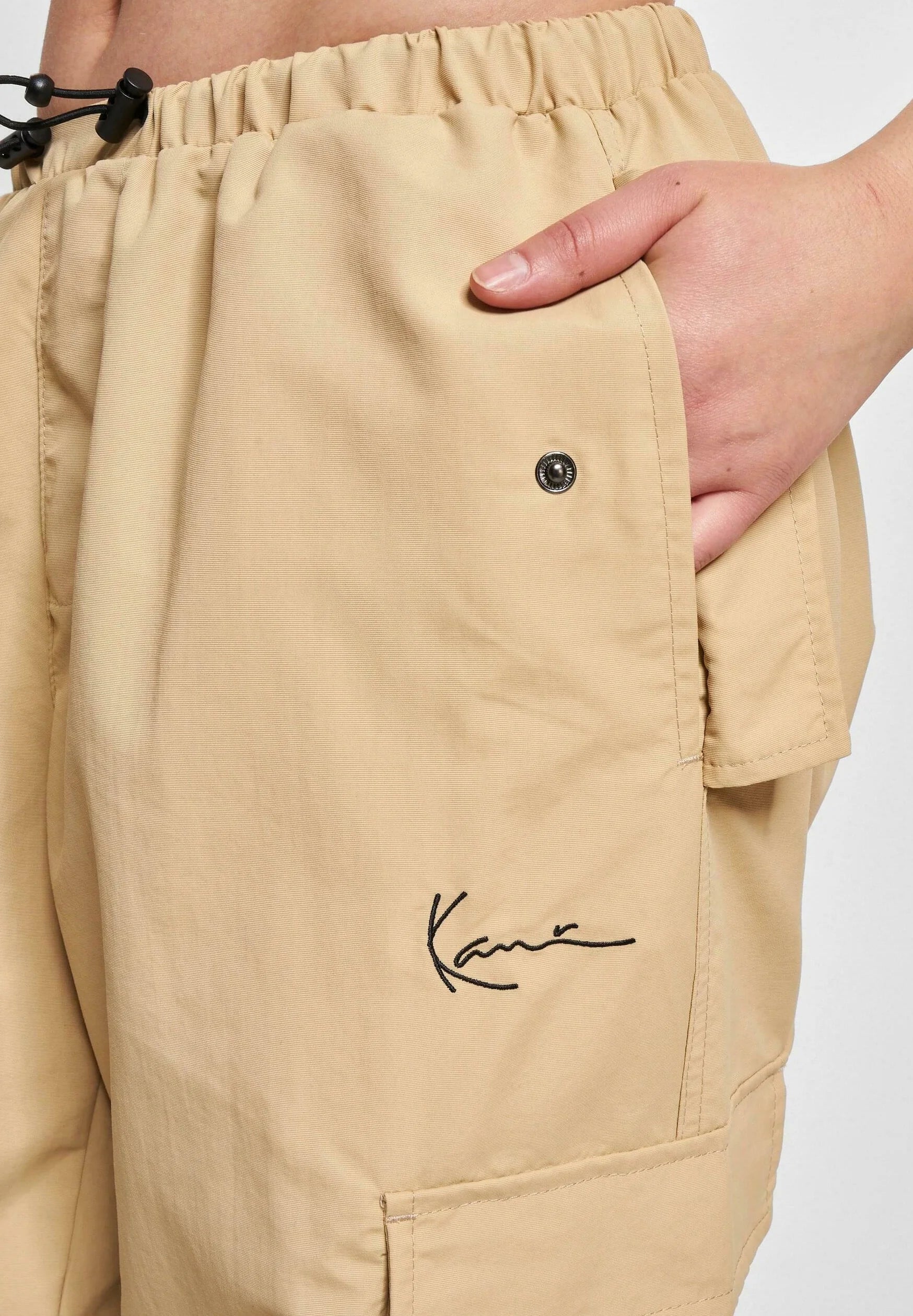 SMALL SIGNATURE WIDE PARACHUTE - Pantaloni cargo - sand