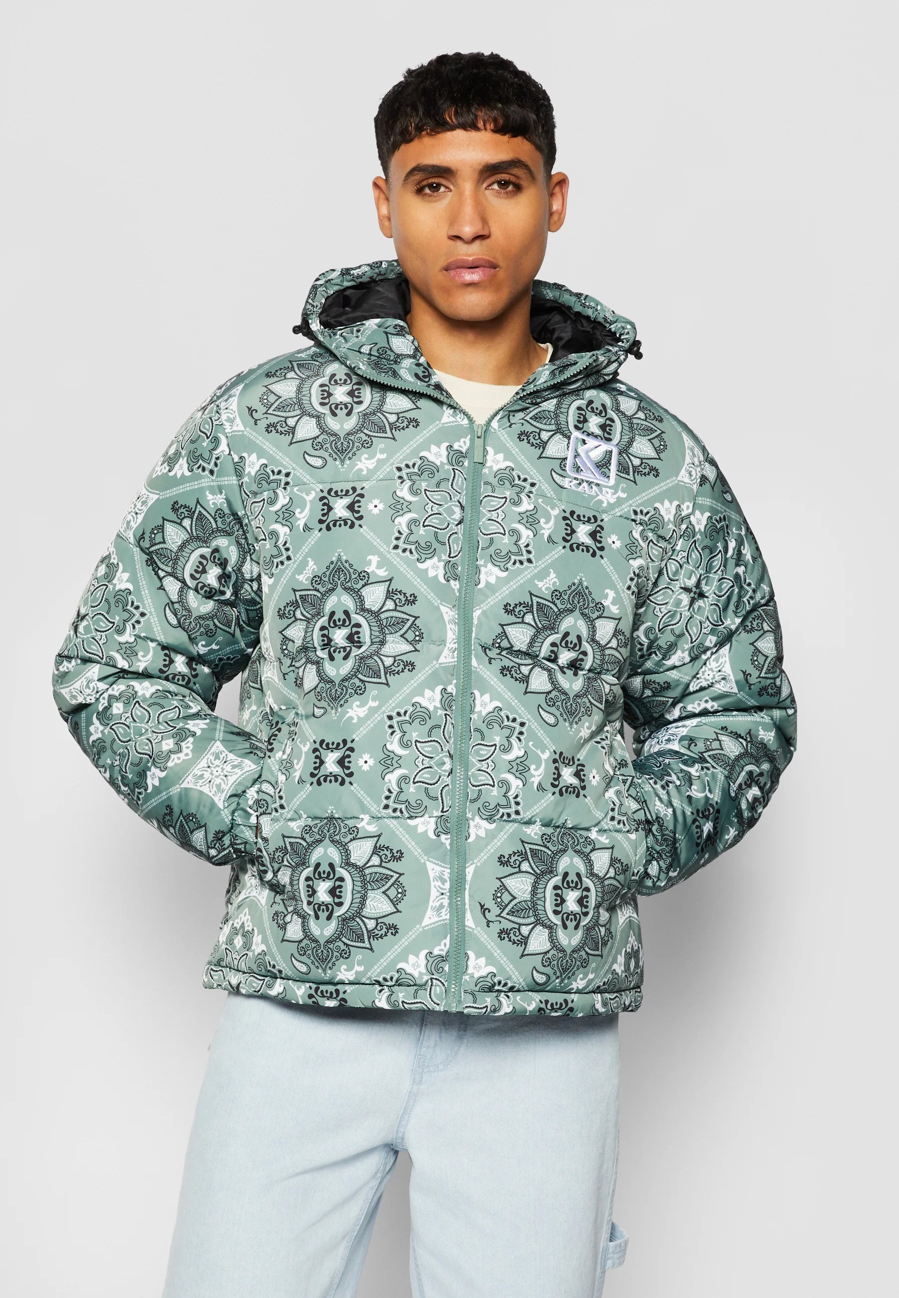 OG PAISLEY PUFFER - Giacca invernale - dusty green