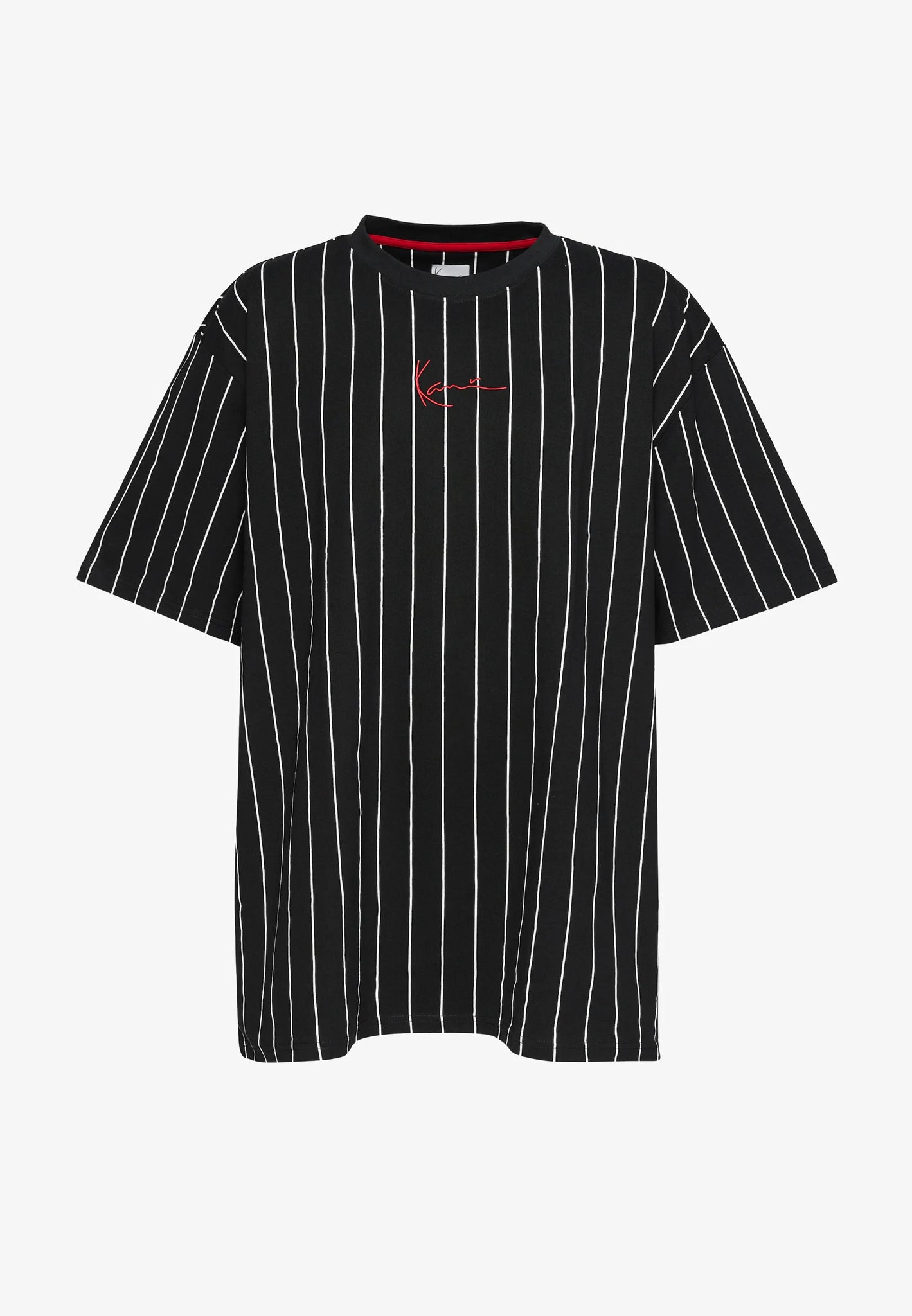 SMALL SIGNATURE PINSTRIPE TEE - T-shirt con stampa - black