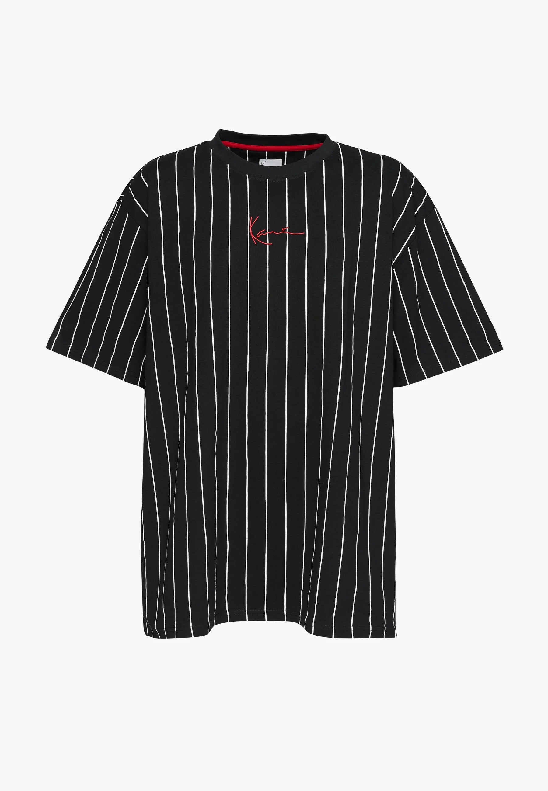 SMALL SIGNATURE PINSTRIPE TEE - T-shirt con stampa - black