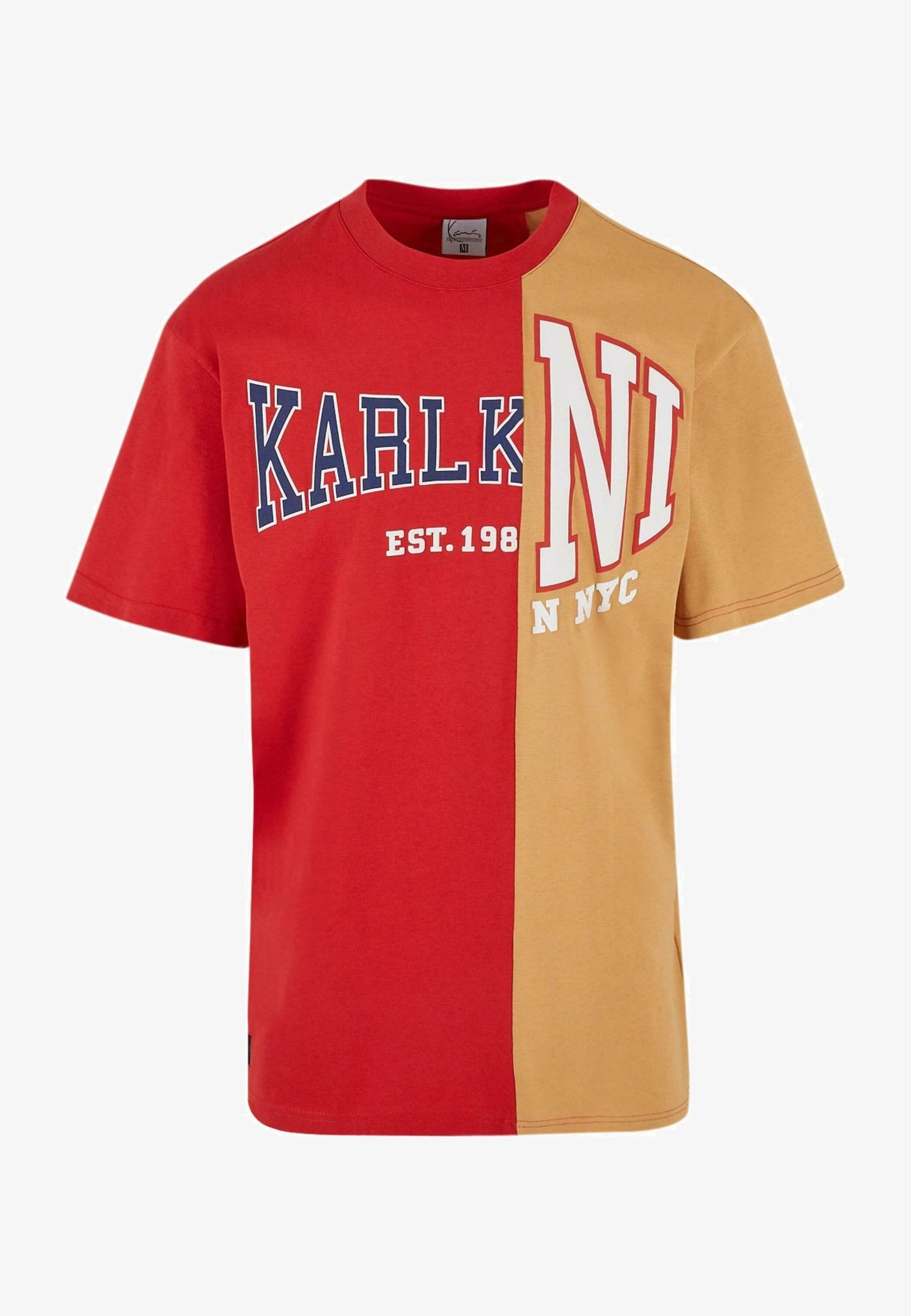 WOVEN RETRO SPLIT - T-shirt con stampa - red sand