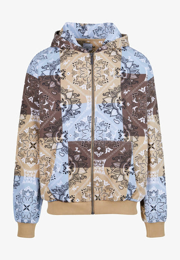 CHEST SIGNATURE OS PAISLEY FULL ZIP - Zip-up sweatshirt - sand multicolor