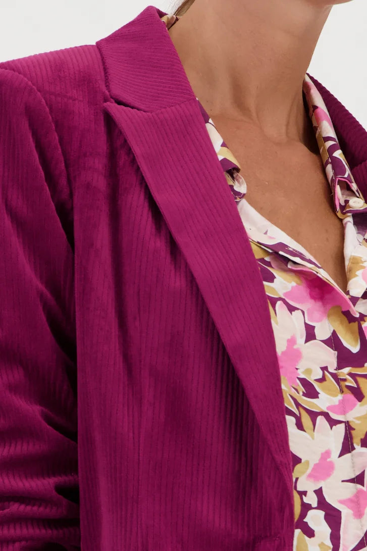 Blazer in velluto vinaccia - JDY