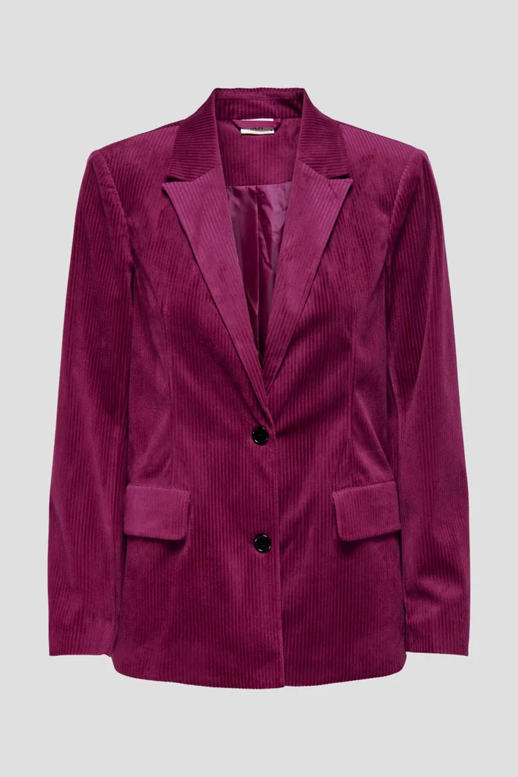 Blazer in velluto vinaccia - JDY