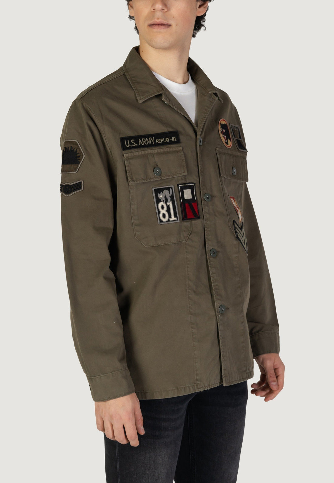 Replay Camicia - olive green militare
