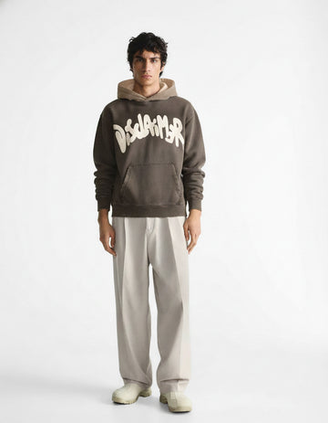 Felpa DISCLAIMER uomo tinto in capo nero