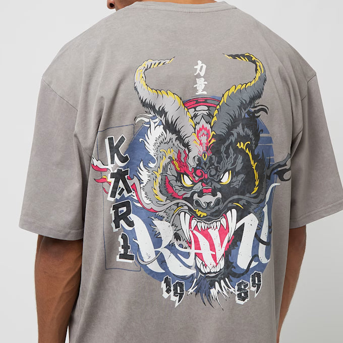 Small Signature Washed Heavy Jersey Dragon Tee
