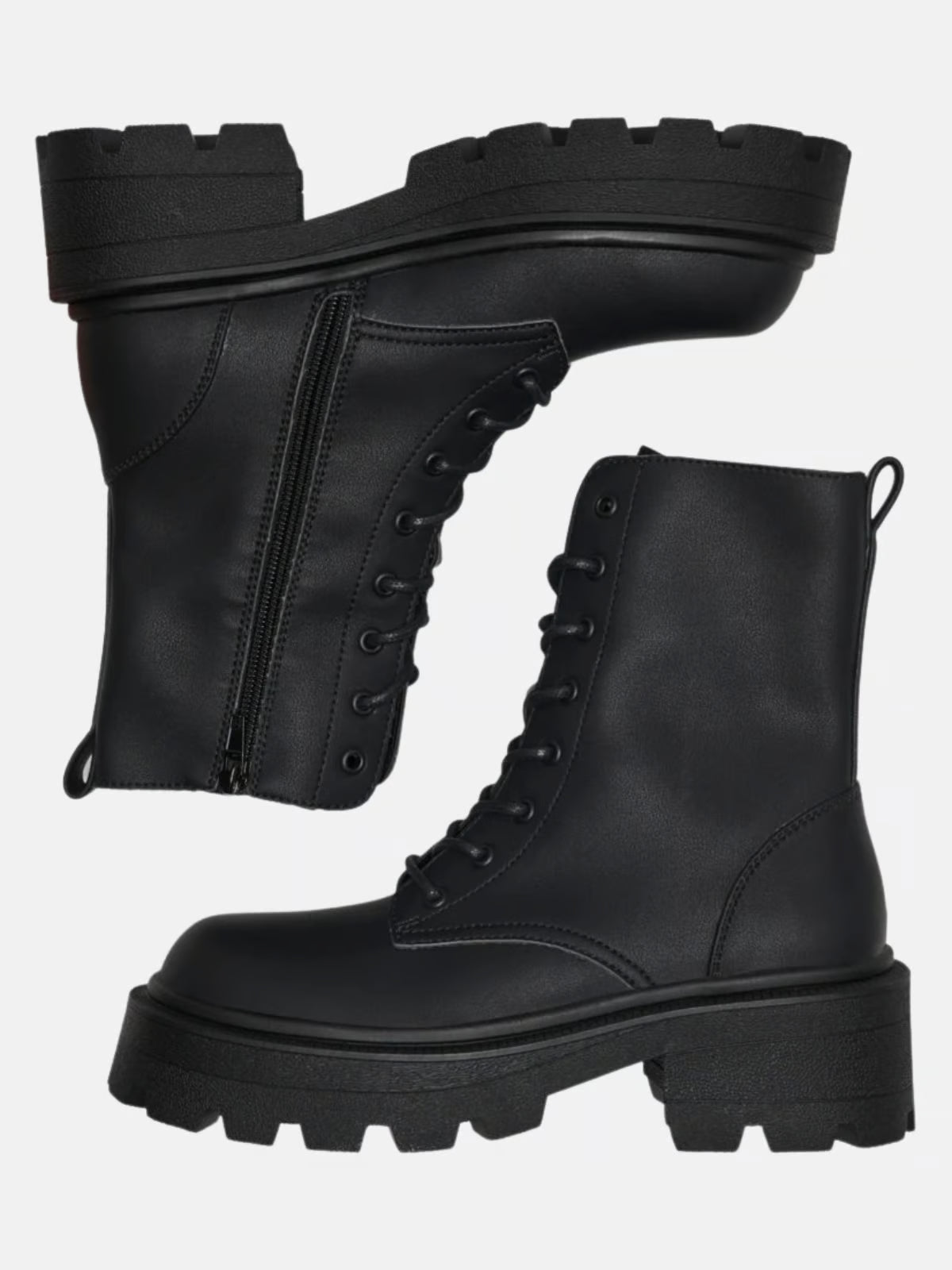 ONLY ONLBANYU-3 PU MONOCHROME LACE BOOT NOOS